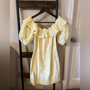 H&M Yellow Off-Shoulder Dress